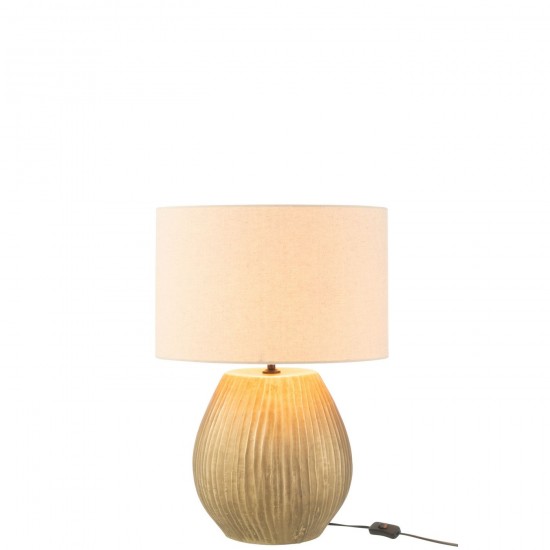 Jline Lamp Nebu Rond Keramiek Goud Small.