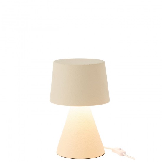 Jline Tafel Lamp Small Kap Aardewerk Beige.