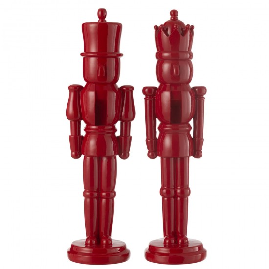 J Line Gens personnes Jolipa Casse Noisette Resine Rouge Brillant Large Assortiment De 2.