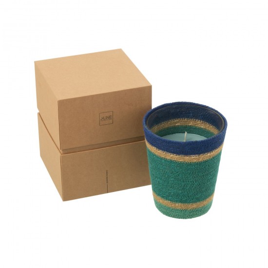J Line Scented Candle Basket Wax Azure Large 75Hours scented candles.