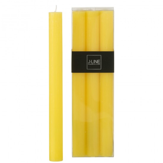 J Line boites Jolipa Boite 6 Bougie Baton Jaune 9H.