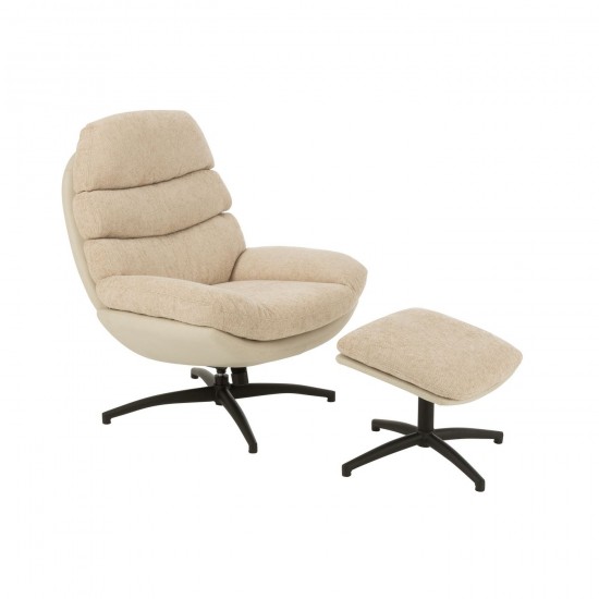Jline Sillon Relax Reposapies Metal Contrachapada Gris Negro.
