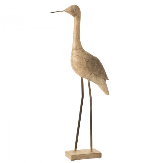 J Line animal animaux statuettes Jolipa Oiseau Deco Bois Met Bei Noi L.
