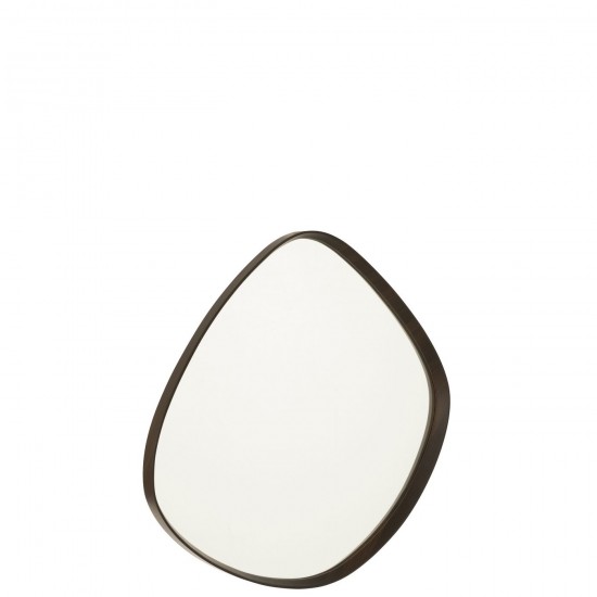 J Line Hanging Mirror Abstract Mirror Mdf Dark Brown Small Wall mirrors.
