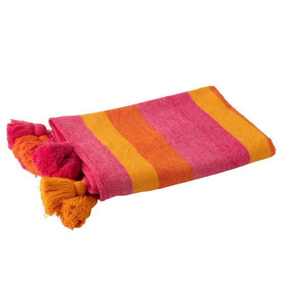 J Line Jolipa Plaid Lignes Floches Coton Mix.