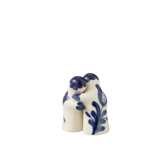 Jline Salt Pepper Granada Ceramic White Cobalto Blue.