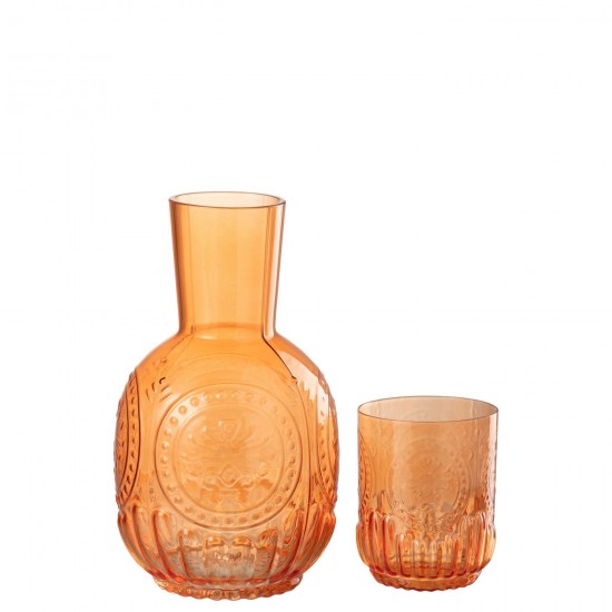 J Line Carafe Pichet Jolipa Carafe Verre Maya Verre Orange.
