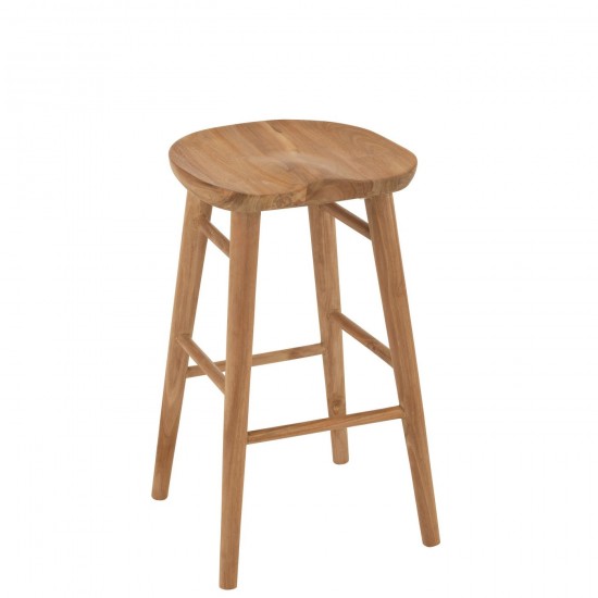 J Line Sedia Da Bar Mika Teak Naturale Bar Chair Mika Teak Natural.