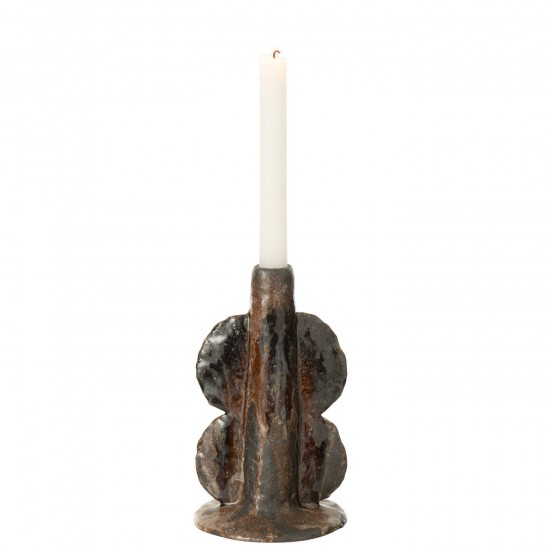 J Line vases Jolipa Vase Chandelier Ceramique Marron Noir.