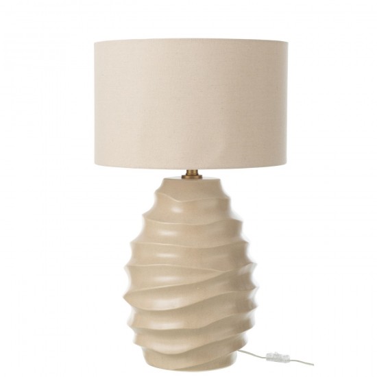Jline Lamp Golf Keramiek Beige.