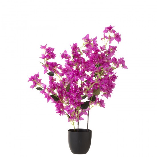 J Line plantes en pot Jolipa Fleur Cerisier Pot Artificiel Violet.