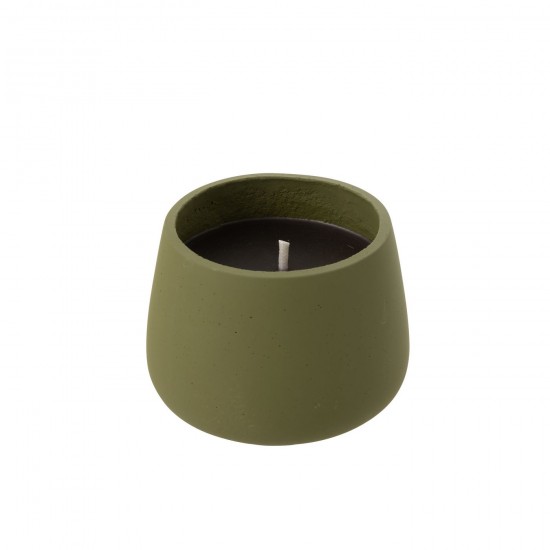 J Line Outdoor Candle Cyra Cement Green Medium 31 Hours outdoor candles.
