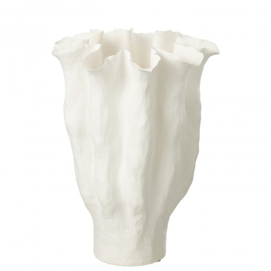 J Line Grands vases Grand vase Vases hauts Vase haut. Jolipa Vase Calyx Ceramique Blanc Large.