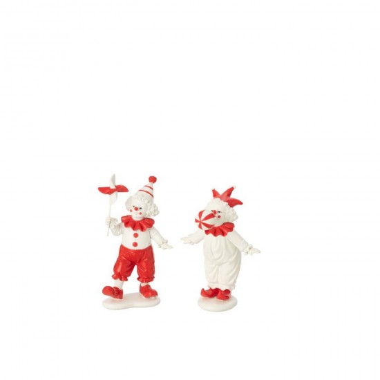 J Line Gens personnes Jolipa Clown Ballon Jouet Pierre Rouge Blanc Assortiment De 2.