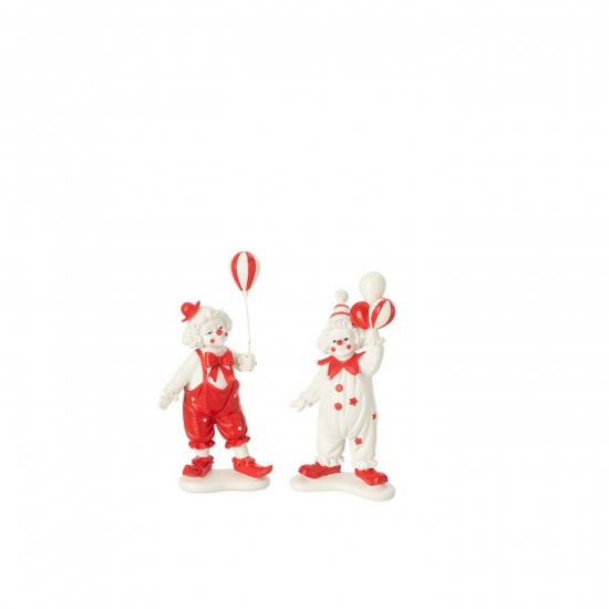 J Line Gens personnes Jolipa Clown Ballon Pierre Rouge Blanc Assortiment De 2.