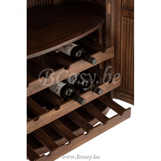 J Line Jline Bar Closet Reyi Mango Wood Dark Brown bar cabinets