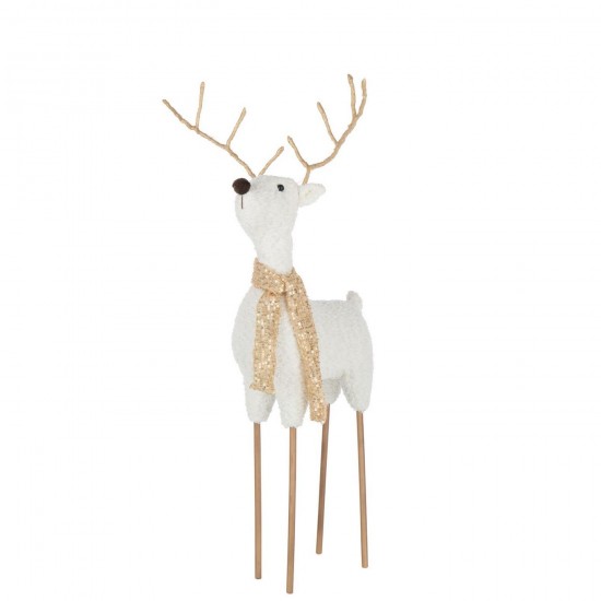 J Line 55337 Decoration Dekoration Dieren Rendier Caribou reindeer standing Figuren Decoratie Statue Animali Rendier Decorazio.