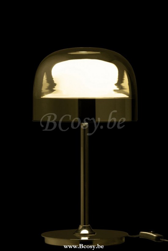 Éclairage Armatures Luminaires D'intérieur Pieds De Lampe Avec Abat Jour Lampes De Table Jolipa Jline Lampe De Table Topja Verre Metal Argent