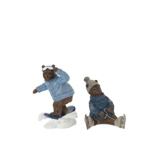 J Line ours Jolipa Ours Ski Skate Poudre De Chaux Multicolore Assortiment De 2.