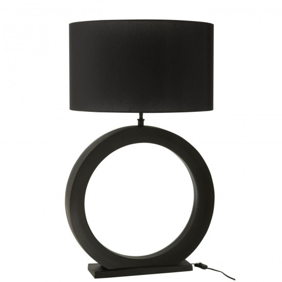J Line Table Lamp Base Round Aluminium Black Table Lights.
