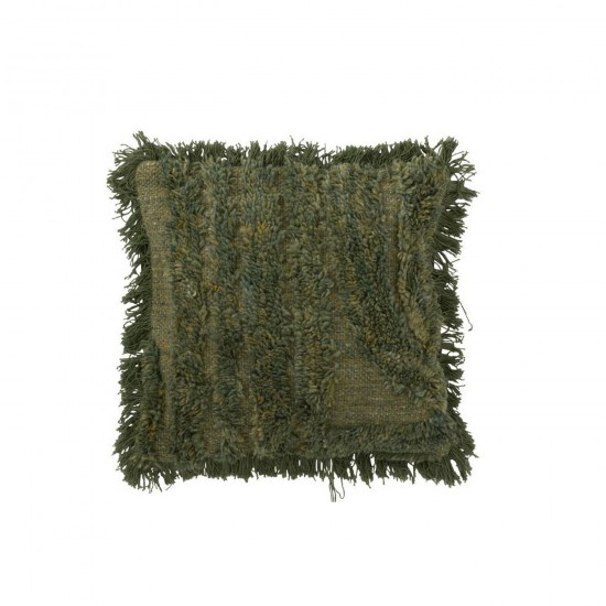 J Line coussins Jolipa Coussin Lignes Arrondies Laine Vert Kaki.