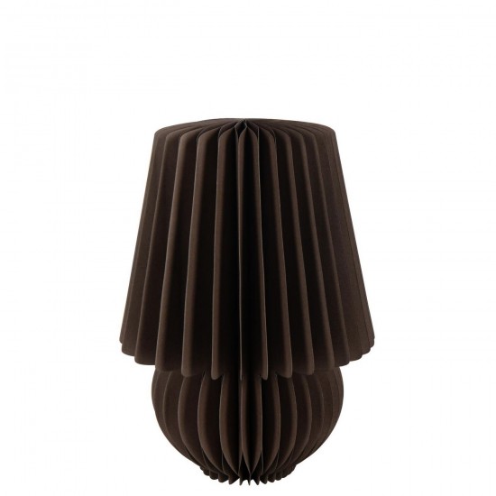 J Line nichoirs Jolipa Abat Jour Pliable Papier Marron Foncé.