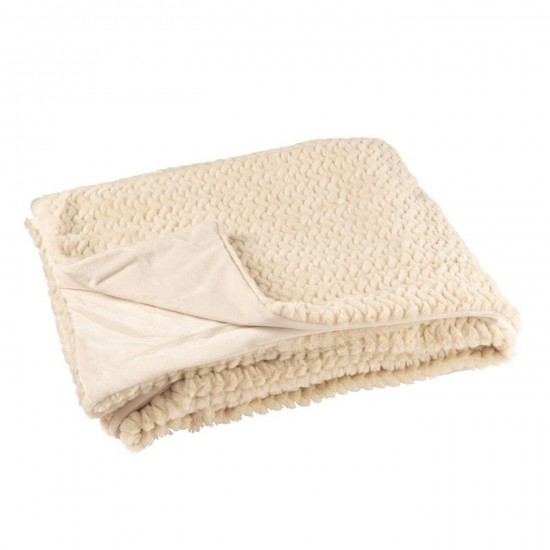 J Line Blanket Polyester Beige throw.