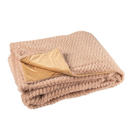 J Line Blanket Polyester Camel throw.