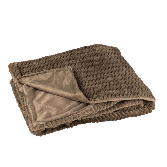 J Line Blanket Polyester Dark Brown throw.
