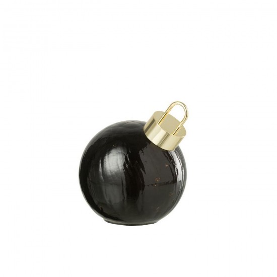 J Line Christmas Bauble Led Glass Black Small box of baubles.