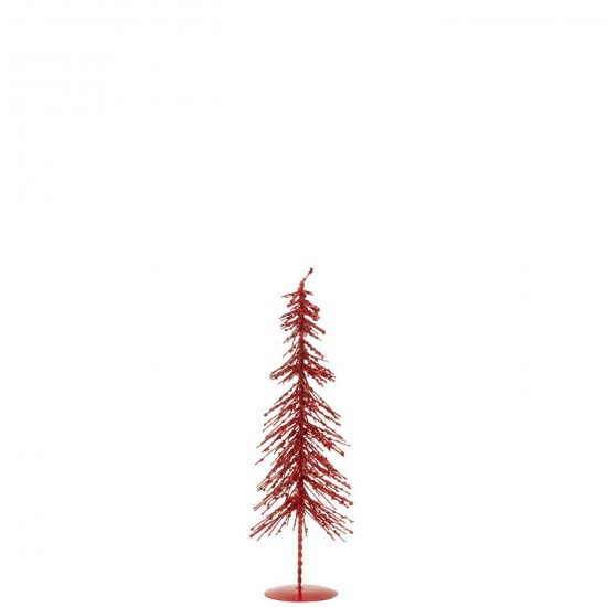 J Line arbres sapins de noel sur pied Jolipa Sapin De Noël Paillettes Plastique Rouge Noël Small.