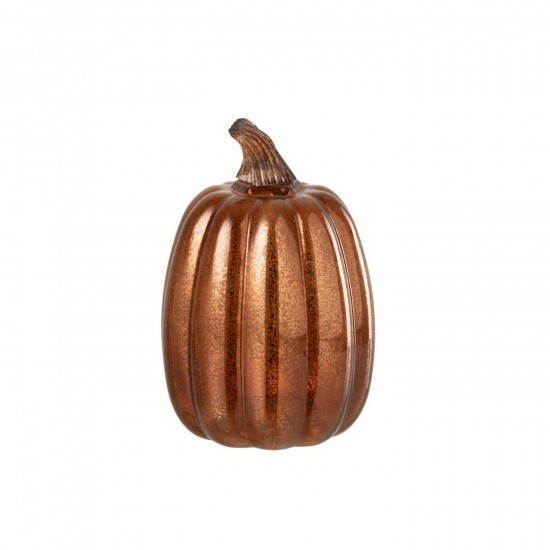 J Line Pumpkin Led Glass Brown.