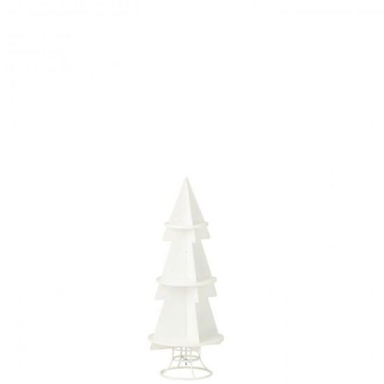 J Line Rack X Mas Tree Metal White Small x mas christmas trees on foot.