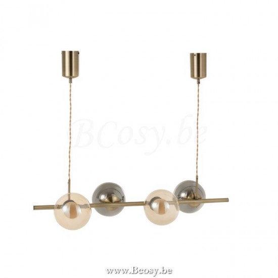 J Line Jline Hanglamp Yuks 4 Lamps Steel Gold Suspensions pendant lights Suspended Overhead Lights Lamps