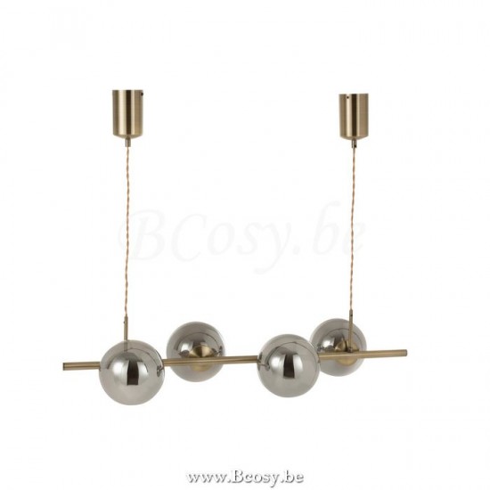 J Line Jline Lampada A Sospensione Yuks 4 Lampadine Acciaio Oro Lampara Colgante Yuks 4 Lamparas Acero Oro