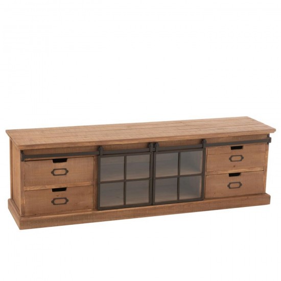 Jline Mueble Tv Mia Madera De Abeto Natural.