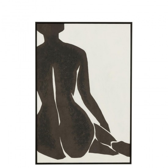 Jline Schilderij Joy Dennenhout Zwart Wit.