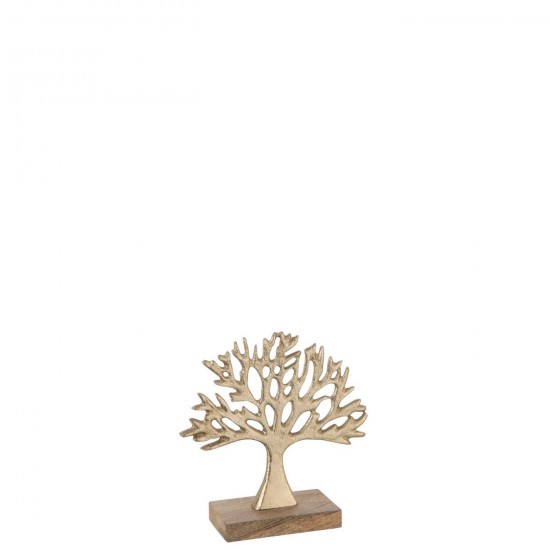 J Line arbres sapins de noel sur pied Jolipa Arbre Aluminium Champagne Small.