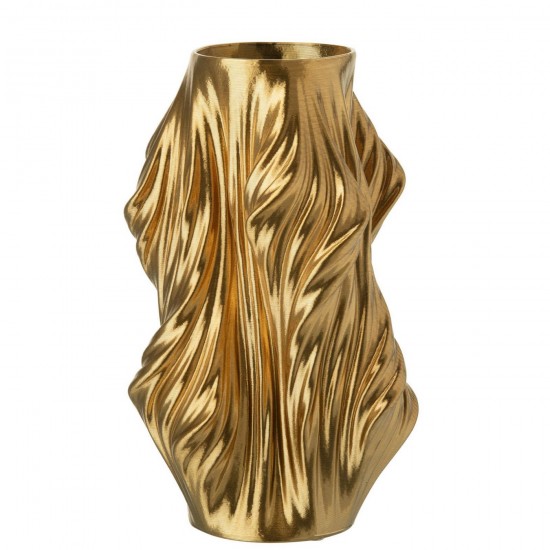 J Line Grands vases Grand vase Vases hauts Vase haut. Jolipa Vase Impression 3D Irrégulier Porcelaine Doré Large.