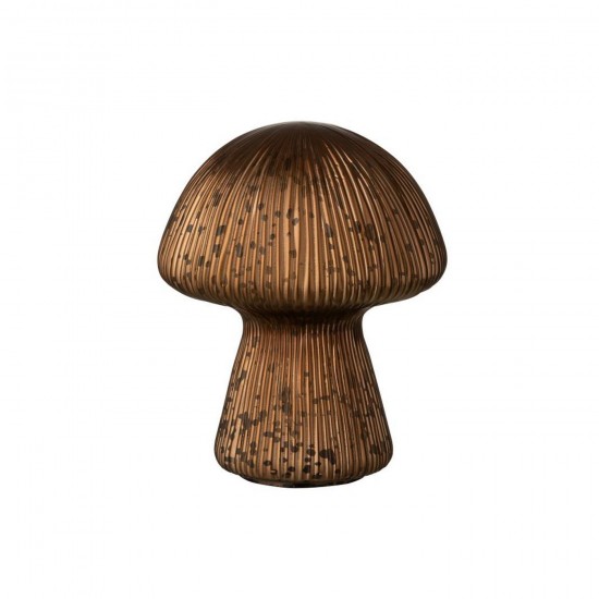 J Line Mushroom Led Striped Glass Brown.