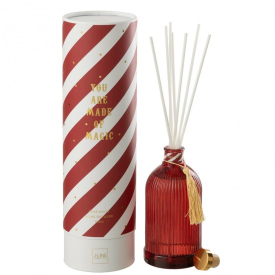 J Line Reed Diffuser Magic Fragrance Oil White Coral Red Large scent diffusers.