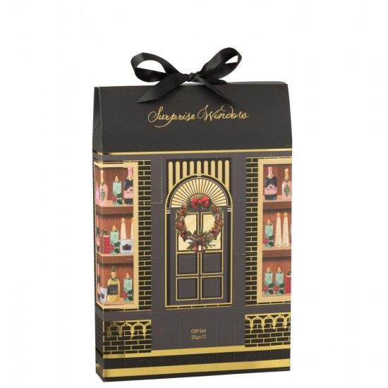 Jline Duftkerze 12 Candles Surprise Window Wachs Schwarz Mehrfarbig aroma kerzen.