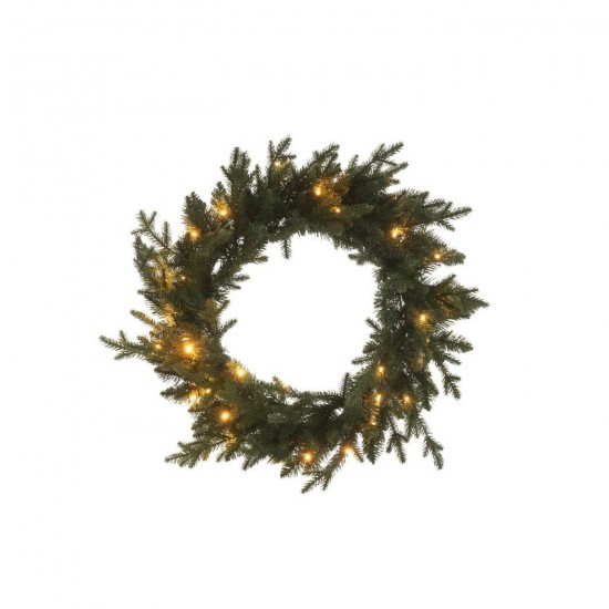 J Line Wreath 20 Led Artificial Round Dark Green Large wreaths.