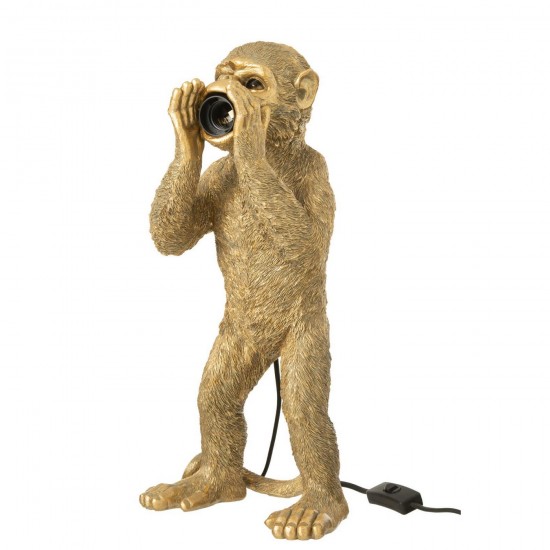 J Line Table Lamp Monkey Polyresin Gold Table Lights.