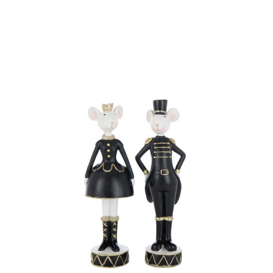 J Line souris statuettes Jolipa Souris Musicien Polyrésine Multicolore Large Assortiment De 2.