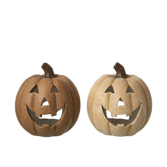 J Line Candeliere Pumpkin Halloween Argilla Caramello Candelabro Pumpkin Halloween Arcilla Caramelo.