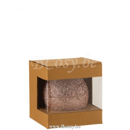 bougies Jolipa Jline Bougie Boule De Noel Perle Verre Rose