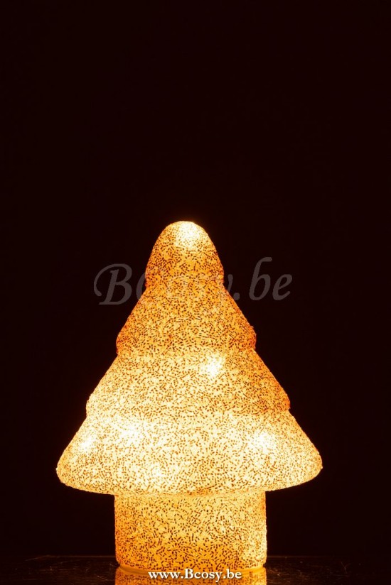 arbres sapins de noel sur pied Jolipa Jline Sapin De Noel Led Perle Verre Rose Small
