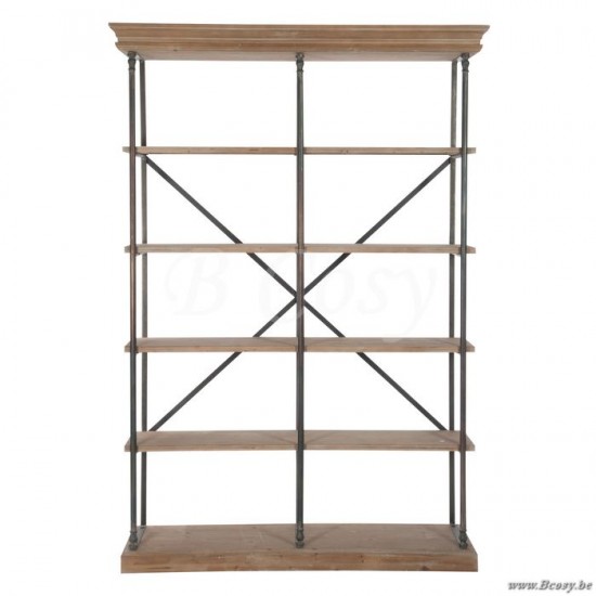 Jline 61946 rek met kruisen landelijke meubels j line Meubels Meubles Furniture Möbel Muebles Mobili MEUBELEN Rekken Opberging