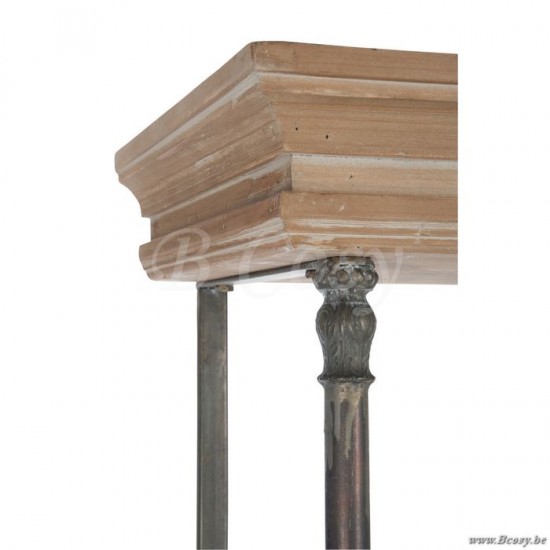 J Line Jline Regal Kreuz 6 Brett Metall Holz Naturell Schwarz bibliothek buecherschrank buecherregale buecherborden buecherschraenke